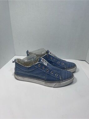 True Religion Blue Slip-On Moccasin Sneakers